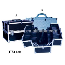 high quality aluminum cosmetic case with trays inside manufacturer